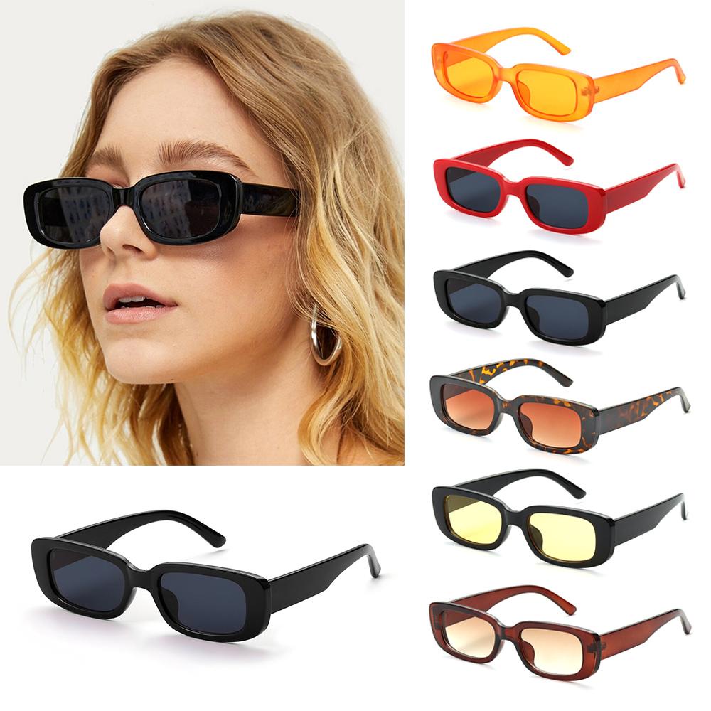 Wonder Women Sunglasses Retro Perlindungan Uv400Kacamata Persegi Panjang Kecil