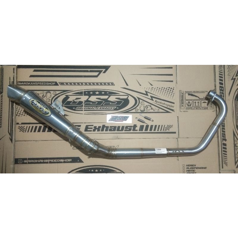 KNALPOT ORIGINAL BSS FULL SYSTEM PNP CB150R, KNALPOT RACING CB150R, KNALPOT STAINLEES
