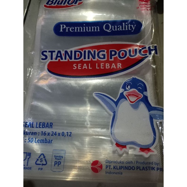 plastik standing pouch 16x24 isi 50 lembar