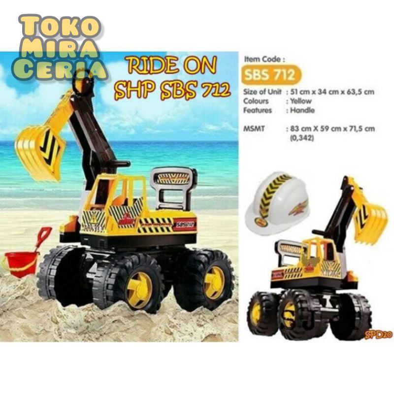 Mainan Anak Truk Bego Excavator SBS 712 / Ride On Truk Beko Pasir Bisa Dinaiki / Sepeda Anak