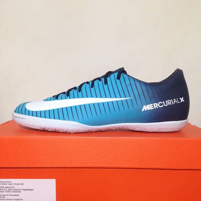 Onesport11 Sepatu Futsal Nike Mercurial X Victory VI IC Gamma Blue 831966-404 Ori Keren
