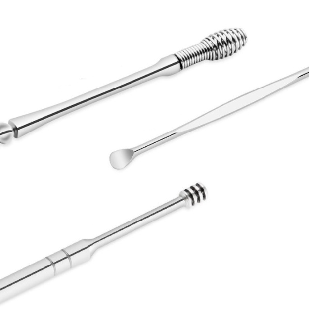 Korek Kuping 6 in 1 Set Stainless Steel Anti Karat Alat Pembersih Telinga Kotoran Ear Wax