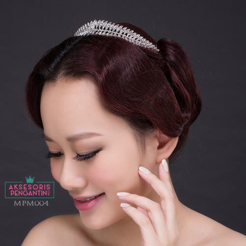 [READY STOCK] MAHKOTA PENGANTIN HEADPIECE WEDDING HAIRBAND PUTIH SILVER MPM004