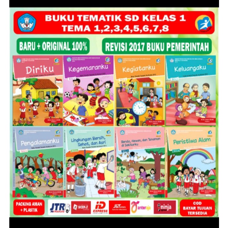 

Buku Tematik kelas 1 SD MI tema 1 2 3 45678 Kemendikbud revisi 2017