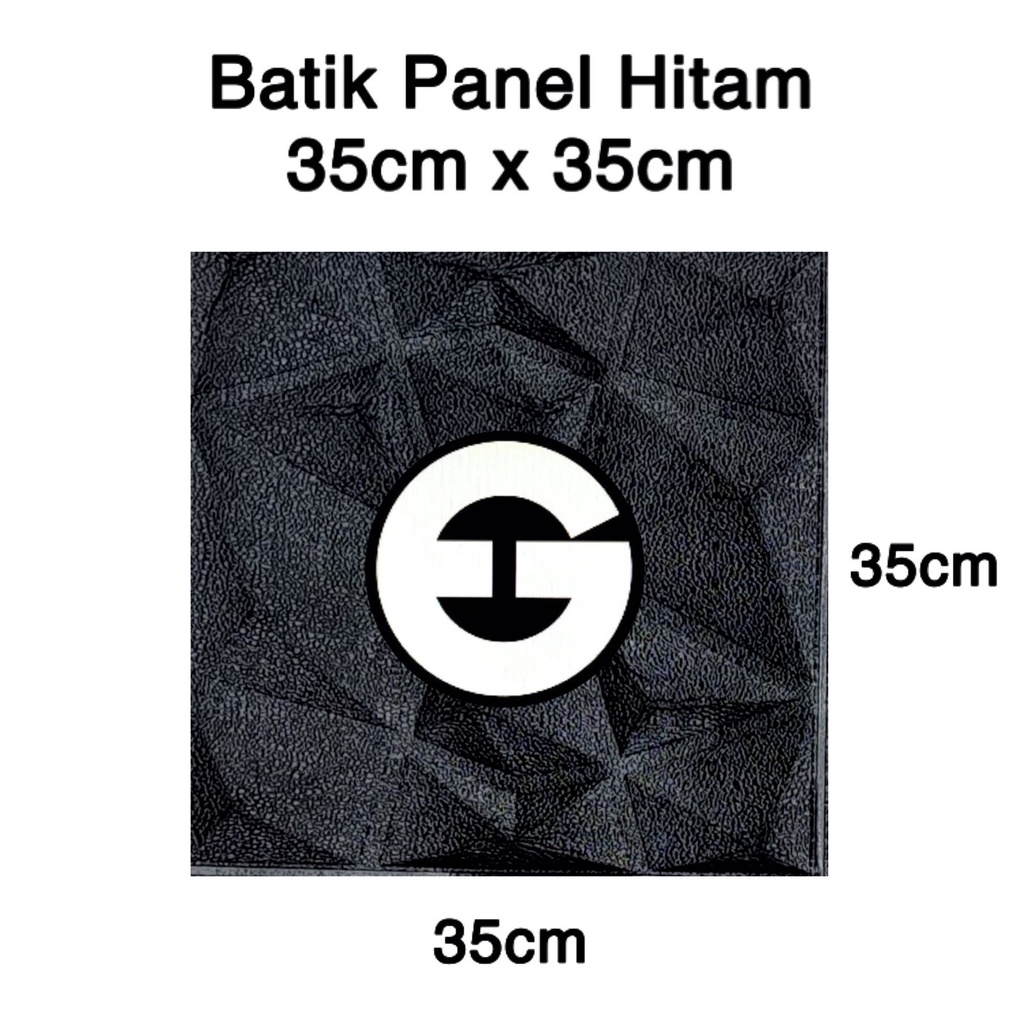 WA Wallpaper Foam 3D Batik Panel Diamond Triangle Dinding Sticker-BTP Hitam 35cmx35cm