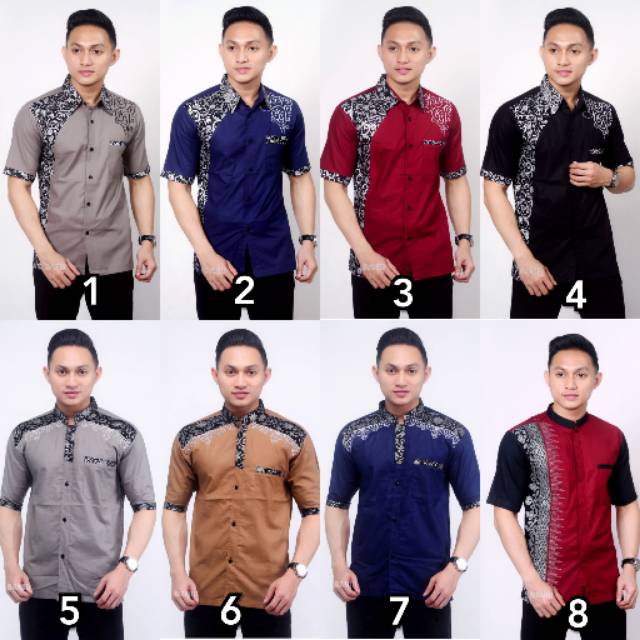 Baju Koko Batik Mix Bordir Terbaru