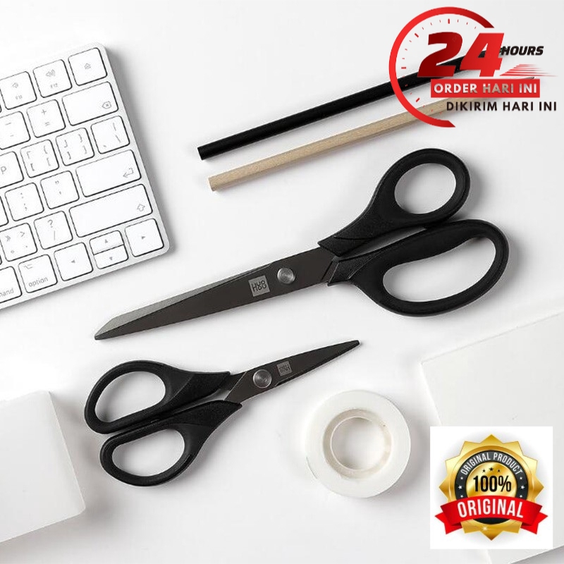 

[TM] ORIGINAL Huohou Gunting Titanium Plated Scissors Set 2 Pcs - Hu0030 - Black