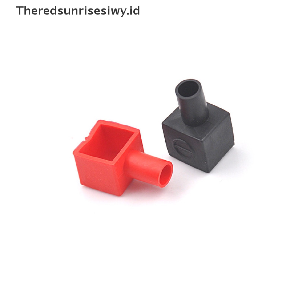 (Theredsunrisesiwy.Id) 2pcs Cover Terminal Aki Motor Bahan Karet