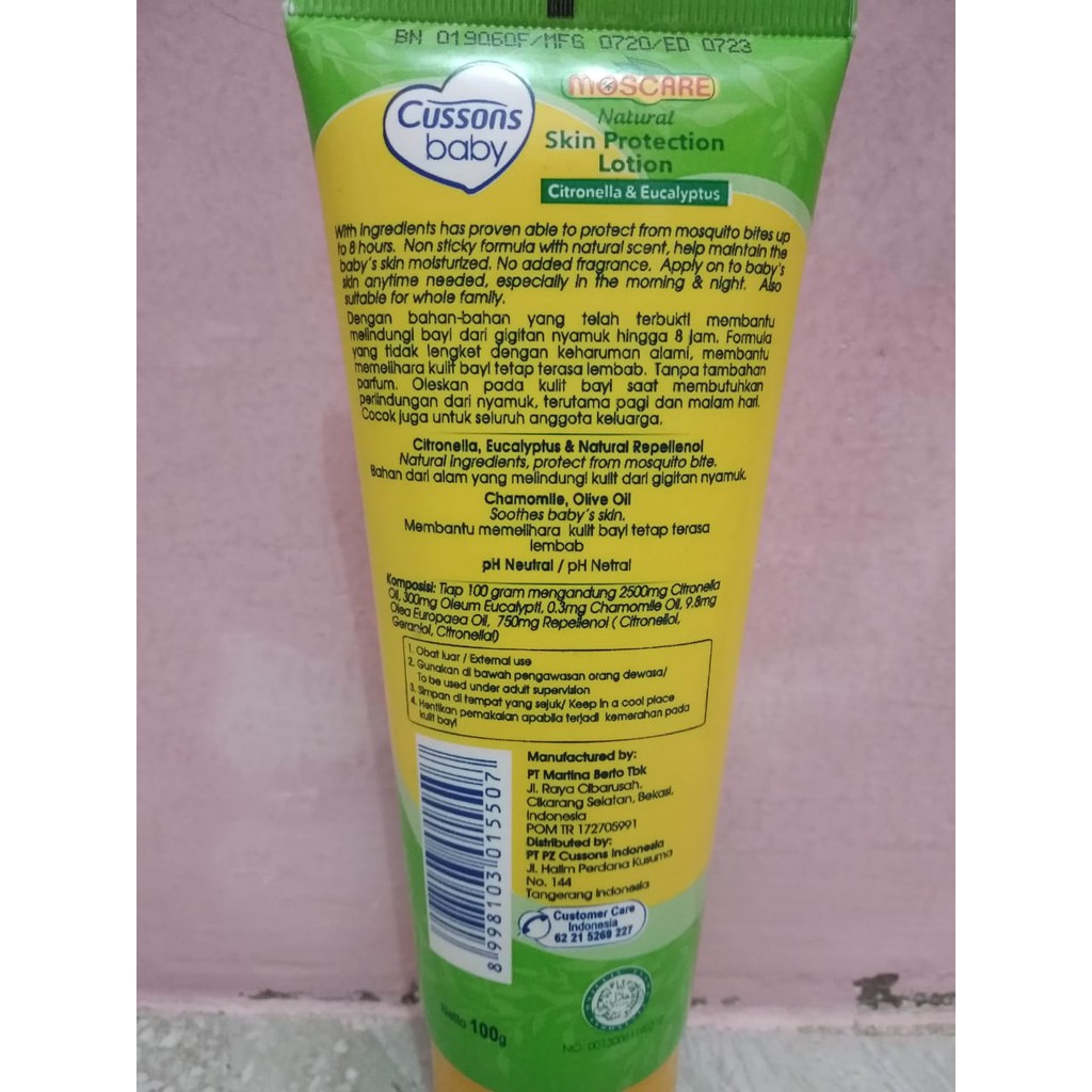 Cussons Baby Moscare Skin Protection Lotion 100gr