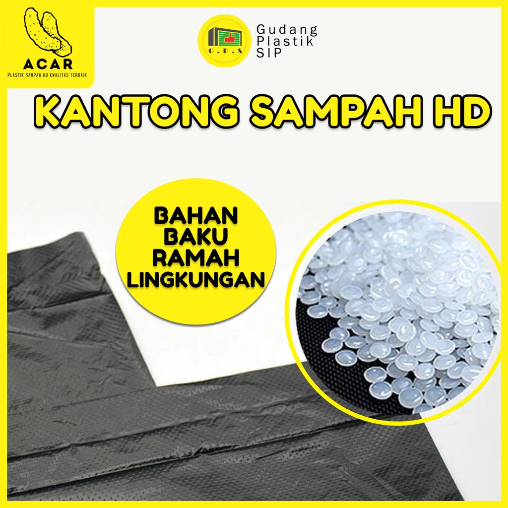 Kantong Plastik Sampah Hitam Trash Bag All Size Jumbo Size 500 Gr/Pack