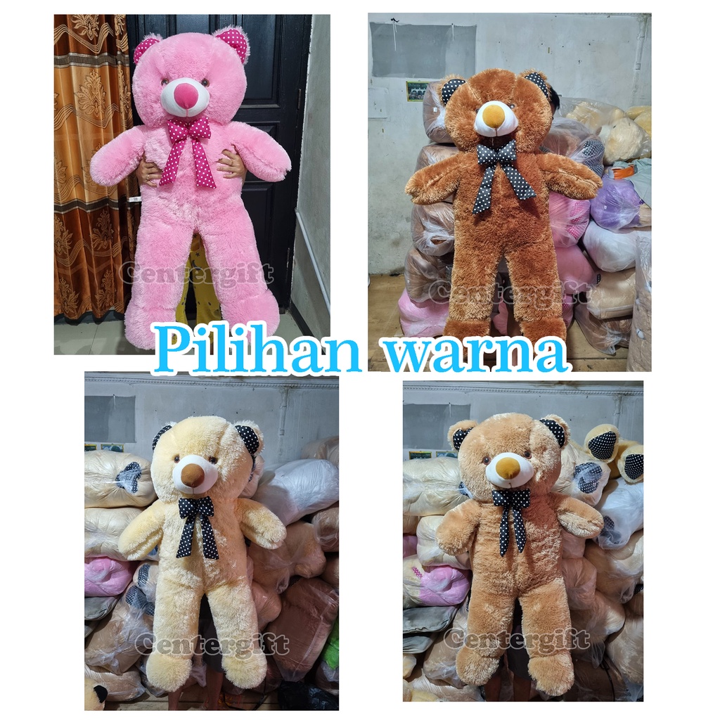 Boneka Teddy Bear Super Jumbo Love Ukir Nama dan Foto 1Meter