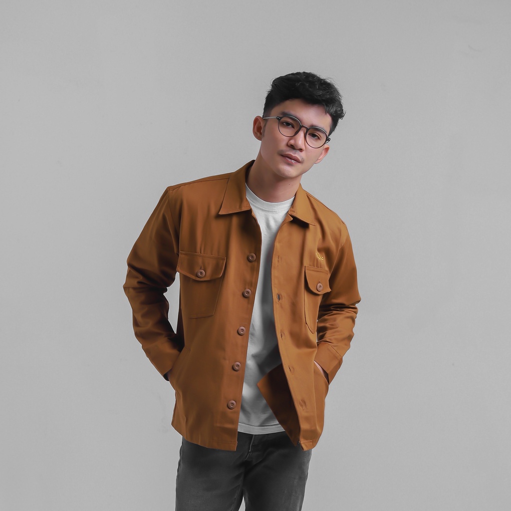iNeat Zaku Trucker Jacket Caramel - Jaket Outerwear Pria