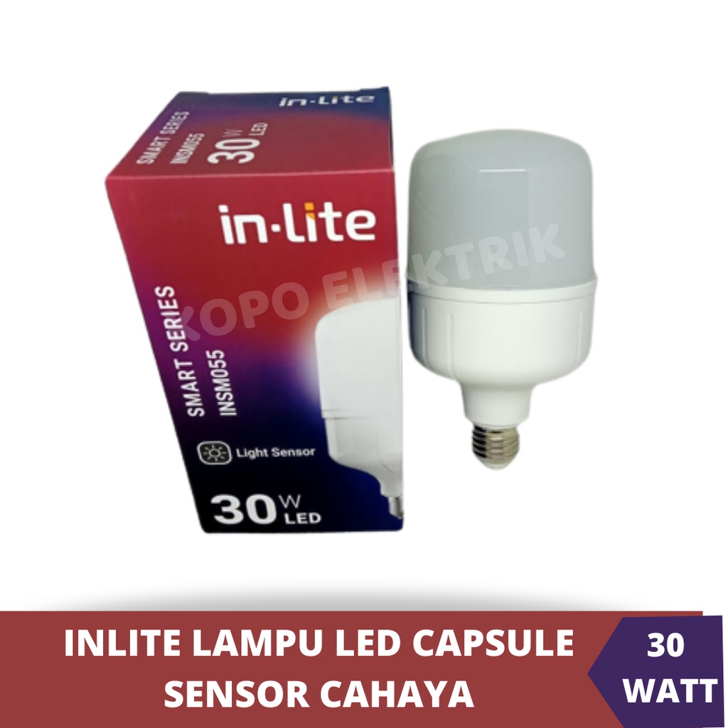 LAMPU LED CAPSULE SENSOR CAHAYA INLITE 30W 30 WATT - Putih