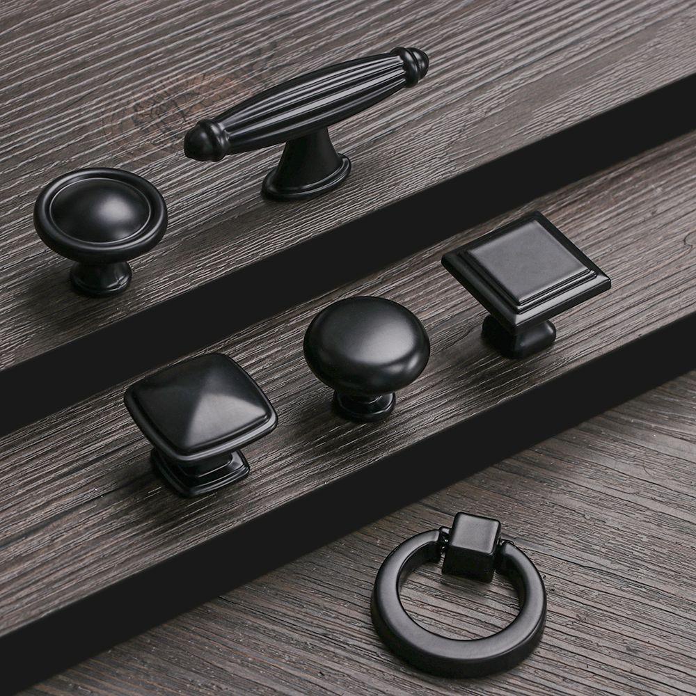 Row Handle / Tarikan Pintu Lemari / Laci Model Tarik Warna Hitam Untuk Dapur