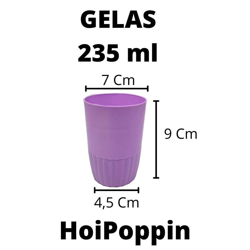 HPP - GELAS 250ml - GELAS UNGU - GELAS PLASTIK - GELAS WARNA - GELAS TEH - GELAS PROYEK - GELAS KECIL - GELAS PLASTIK MURAH