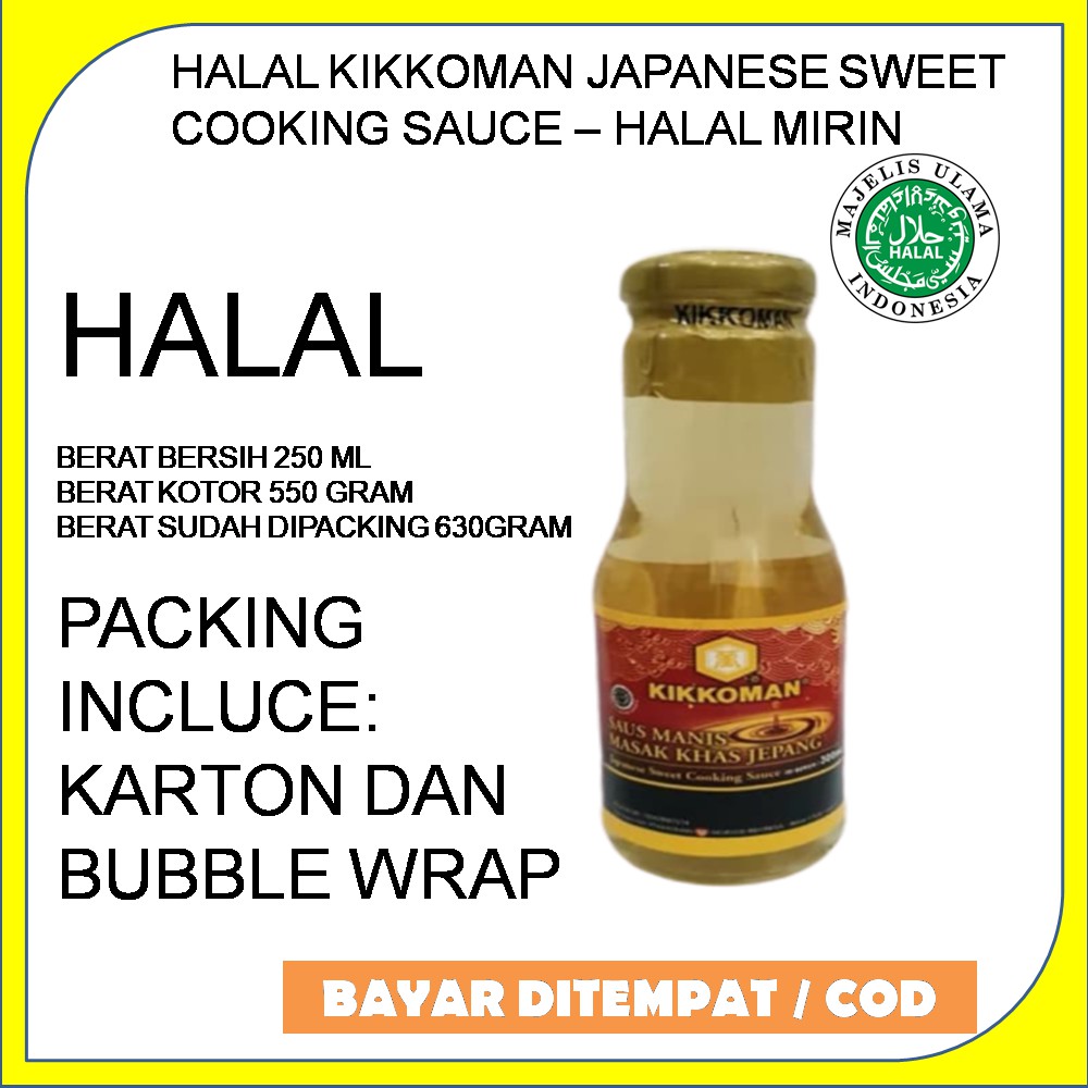 

Kikkoman Japanese Sweet Cooking ( Flavoured Mirin) Halal Botol 250 ML