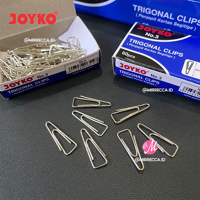 

JOYKO TRIGONAL CLIPS NO.3 PENJEPIT KERTAS SEGITIGA 25 MM UNTUK KANTOR SEKOLAH RUMAH