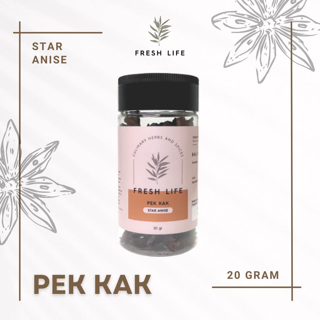 

Bunga Lawang/Pek Kak (Star Anise) Fresh Life 20 gr