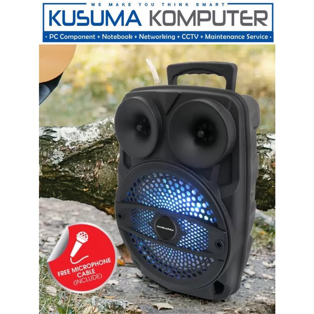 Speaker Karaoke Simbadda CST 838N + Mic , Bluetooth , SD Card, Radio, USB