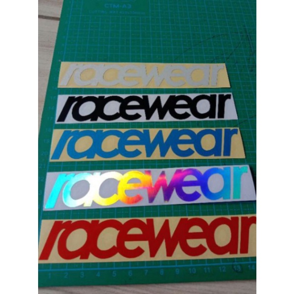 stiker logo racewear cutting kren kekinian COD