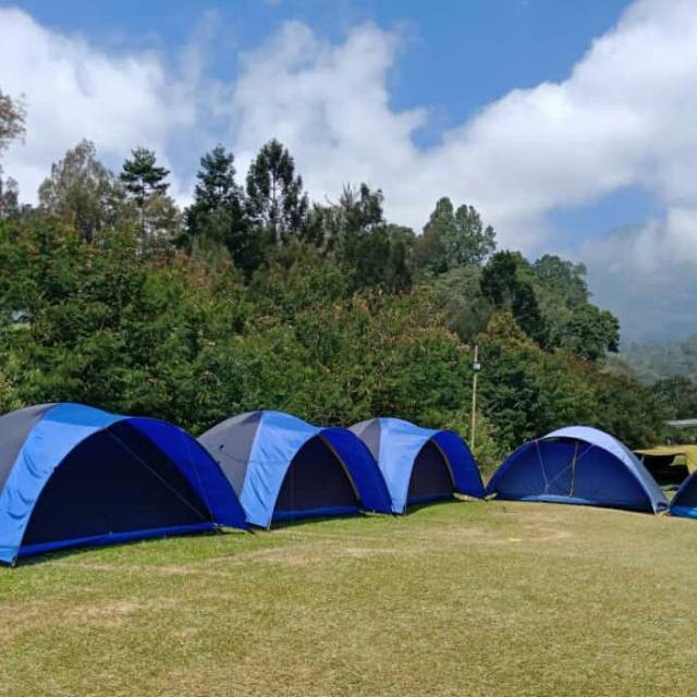 Tenda camping tenda dome tenda keluarga kap 10 orang dobel layer full