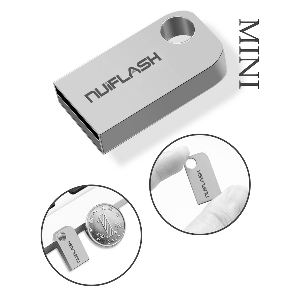 Flash Disk USB 3.0 Mini Penyimpanan Data Bahan Logam Tahan Air Kapasitas 2-64GB