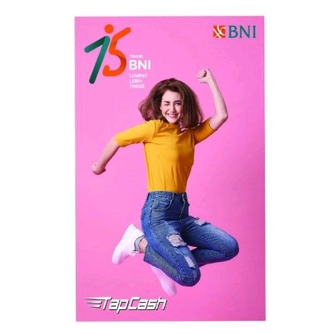 Tapcash HUT BNI ke-75 Tahun - Warna Pink ORI /Like eMONEY eTOLL Flazz or Brizzi