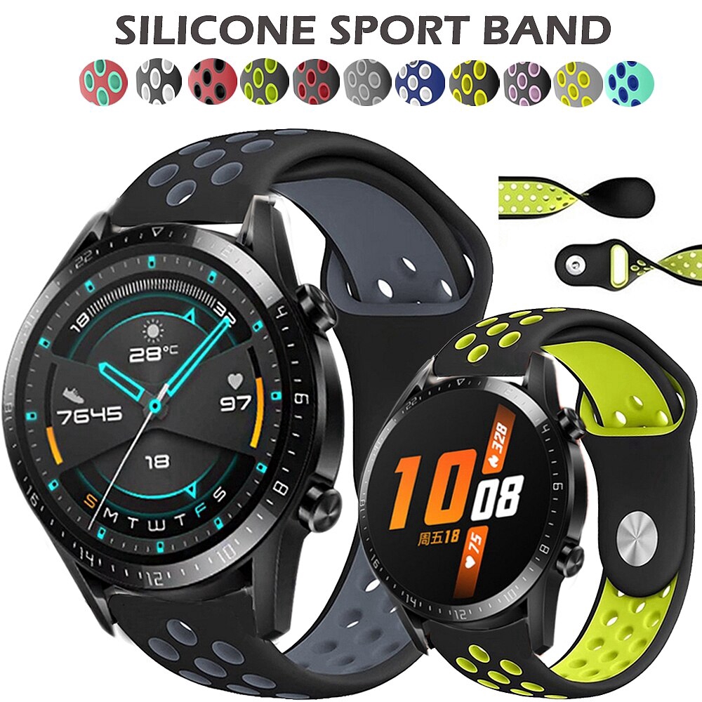 Strap Silikon 22mm untuk Smartwatch Huawei GT GT2 46mm