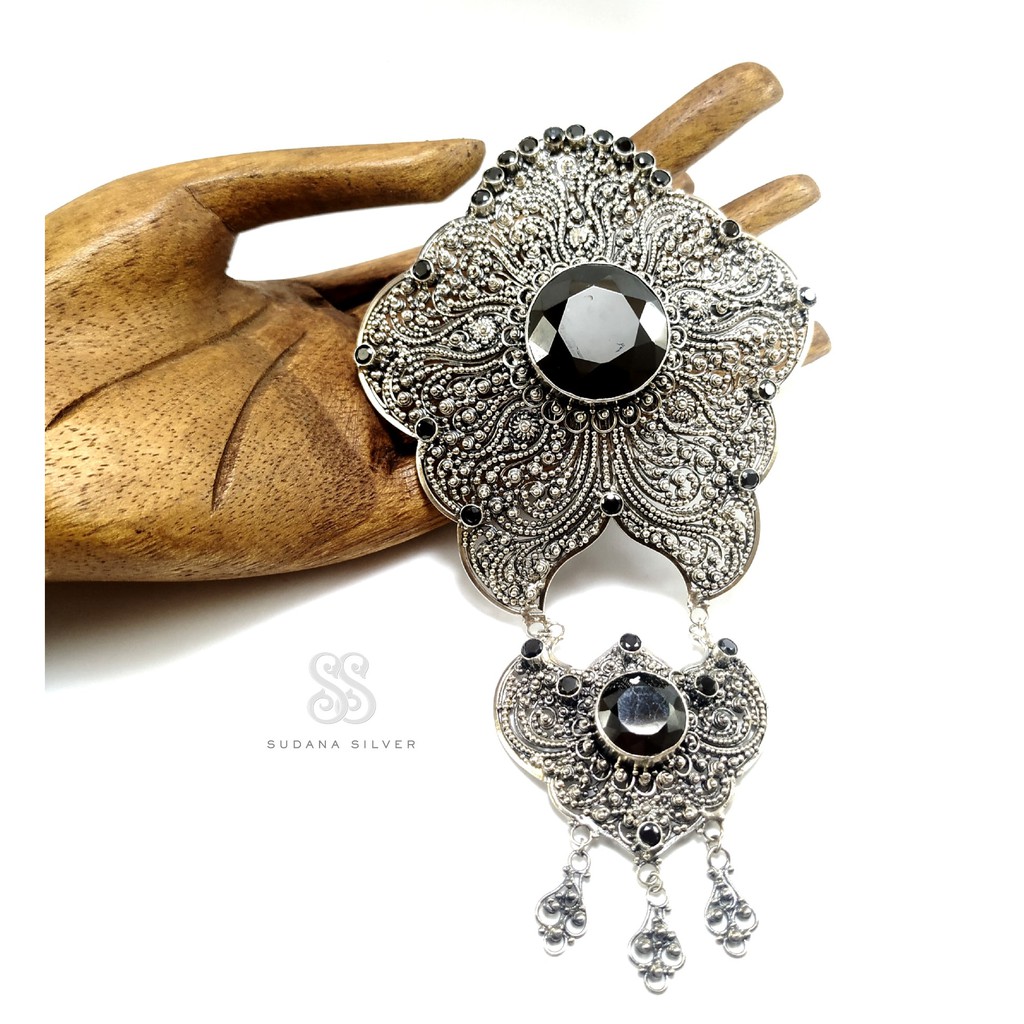Bros Perak Bakar Black Onyx Silver 925 Handmade Bali