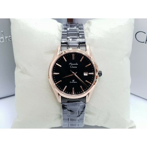 ORIGINAL ALEXANDRE CHRISTIE AC 8554 WANITA ROSEGOLD BLACK ORIGINAL