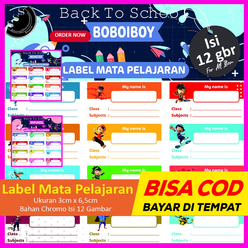 

Label Buku Pelajaran Sekolah - Stiker mata pelajaran