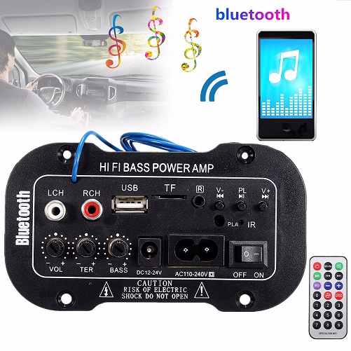 Kit Mini Amplifier Board Bluetooth USB Radio TF Player DIY 30W Audio Mobil Stereo Remote 2 RCA Subwo