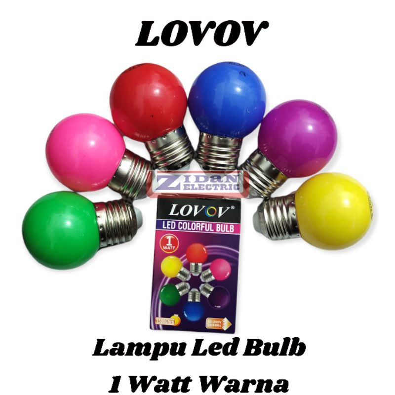 Lampu Led Warna 1 Watt / Lampu Tidur Led 1w Warna Lovov