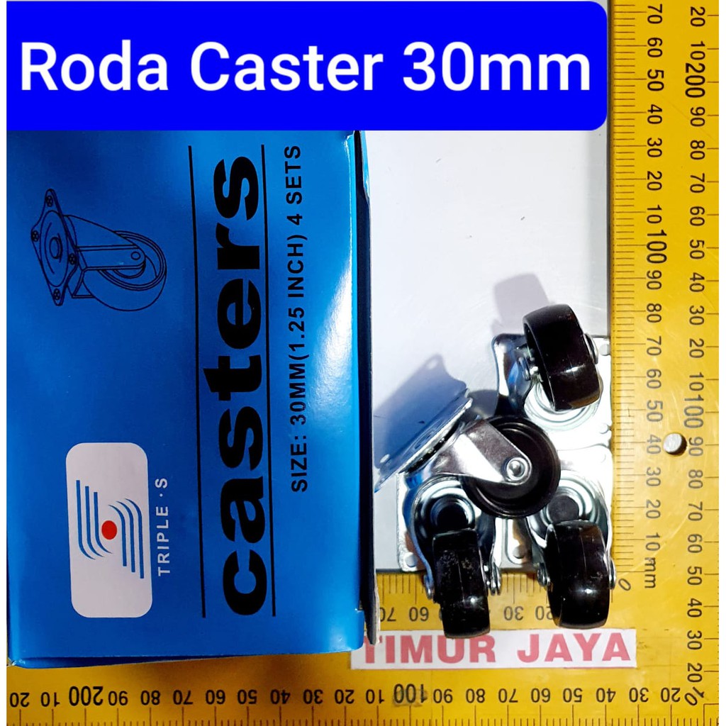 Roda Caster Gepeng 30mm / Roda Etalase Koper