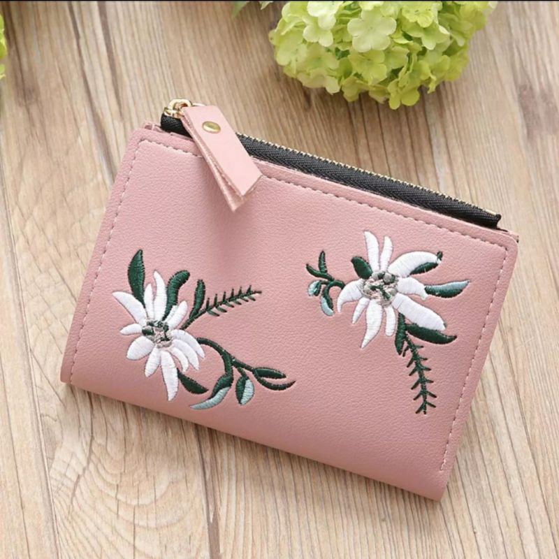 dem_sare / DS1045 - SAKURA FLORAL - Dompet Lipat Mini Wanita