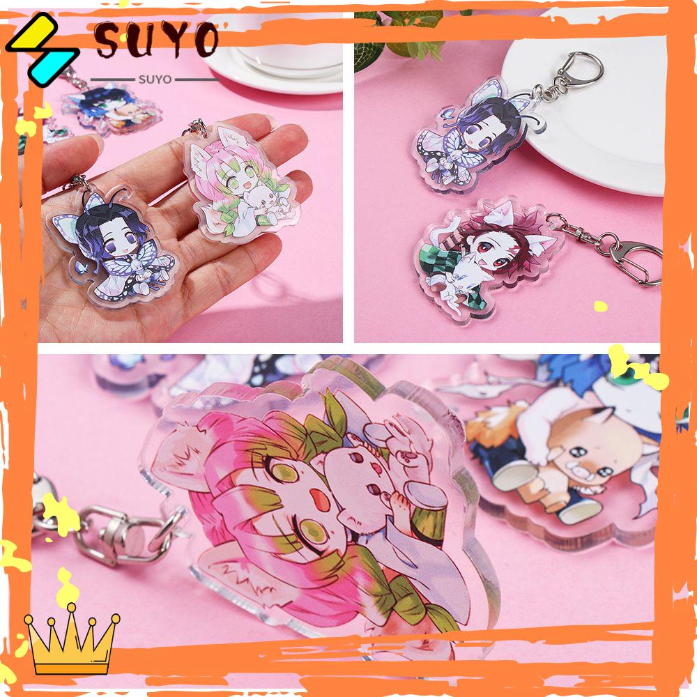 SUYOU Double Keychain Tengen Mitsuri Tanjiro Muichirou Acrylic Keychain Anime Shinobu  Acrylic Nezuko Genya No Yaiba Acrylic Kimetsu Shinjurou