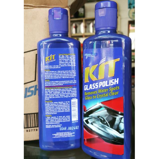 Jual bercak air , kotoran burung , baret kaca KIT Glass polish cleaner