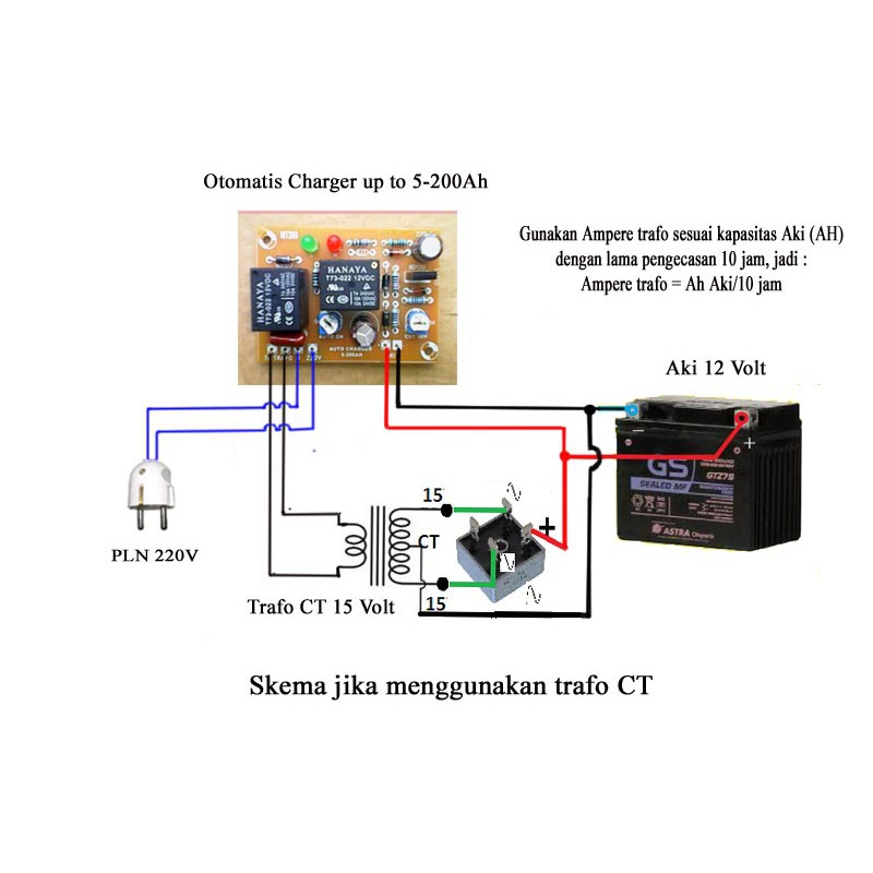 Kit Otomatis Charger Aki Dengan Kemampuan 5 200 Ah Shopee Indonesia