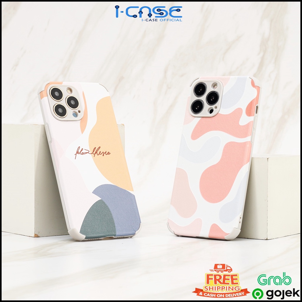 Soft Case Leather Morandi Leopard  Full Lens Cover iPhone 7 8 SE 7+ 8+ X XR XS 11 12 13 Mini Pro Max