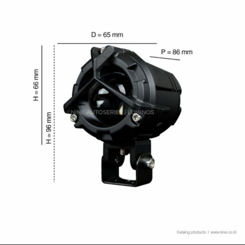 Lampu sorot Luminos Q8 Original Putih Kuning Motor Mobil 12 Volt