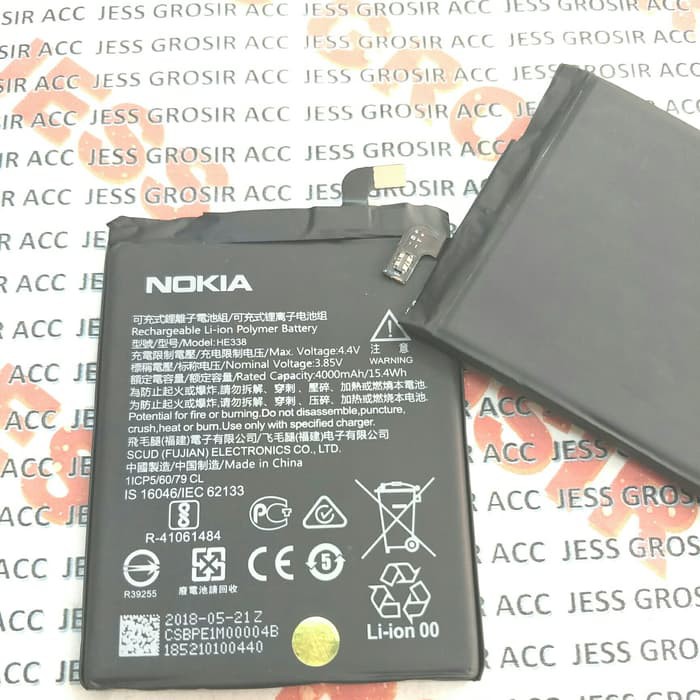 Baterai Battery Original 100% Cabutan NOKIA 2 Android , HE338 , HE-338