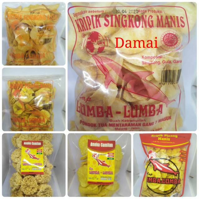 

Kripik Lumba singkong pisang talas rengginang oleh oleh khas Malang Sweet cassava chip 200gr