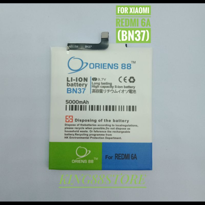 BATTERY BATTERAI BATRE DOUBLE POWER ORIENS88 FOR XIAOMI REDMI 6A BM37