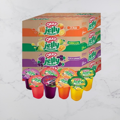 

MINUMAN ~ ( 1 DUS ISI 24 CUP ) MINUMAN OKKY JELLY DRINK