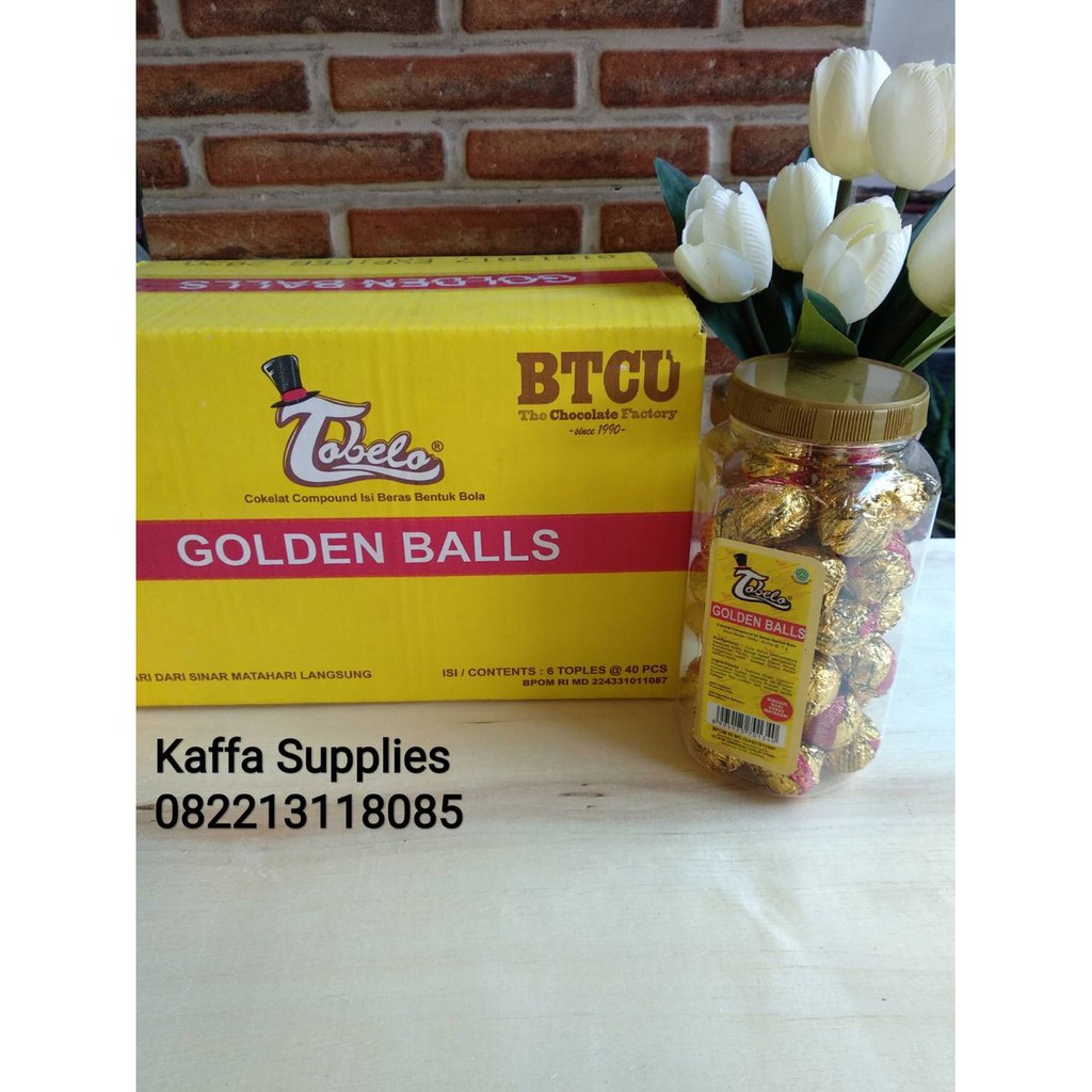 

Coklat Tobelo Golden Balls 1 Dus Isi 6 pcs - Bekasi Limited