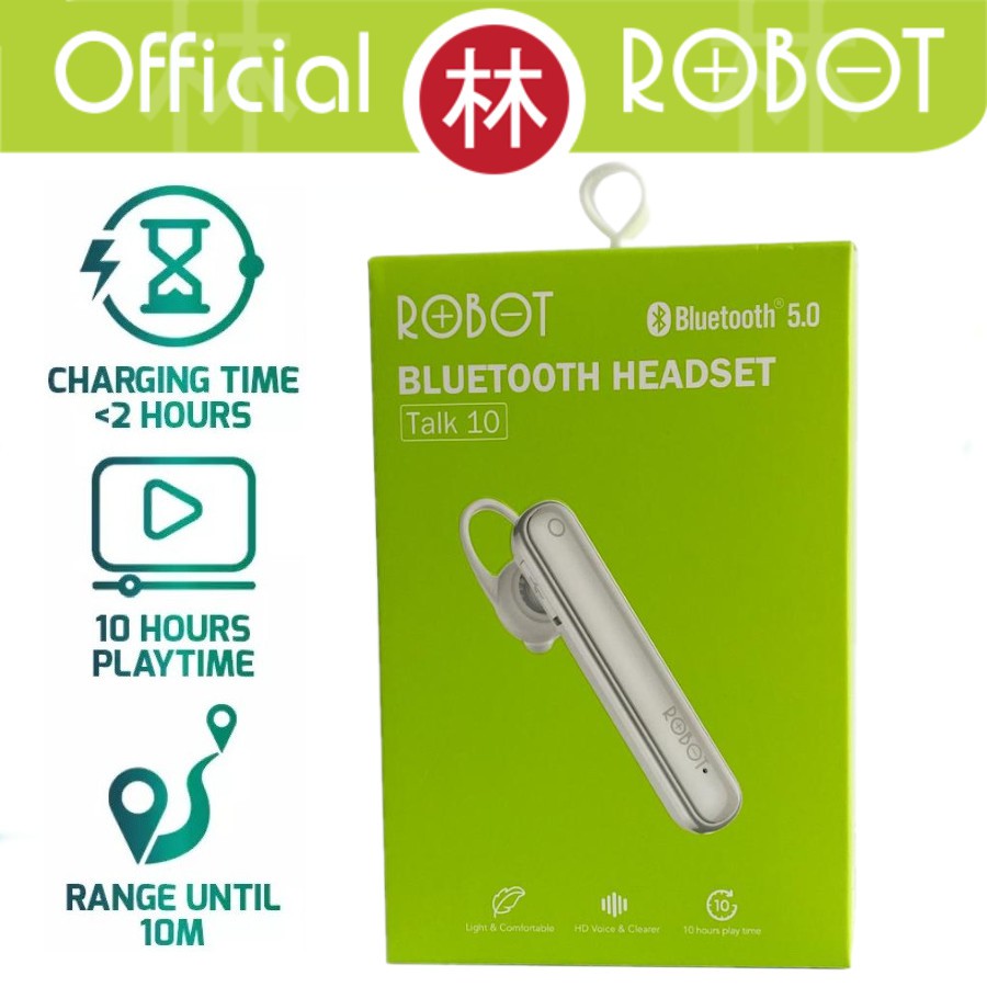 Robot Talk10 Bluetooth Headset Wireless HD Calling Earphone 5.0