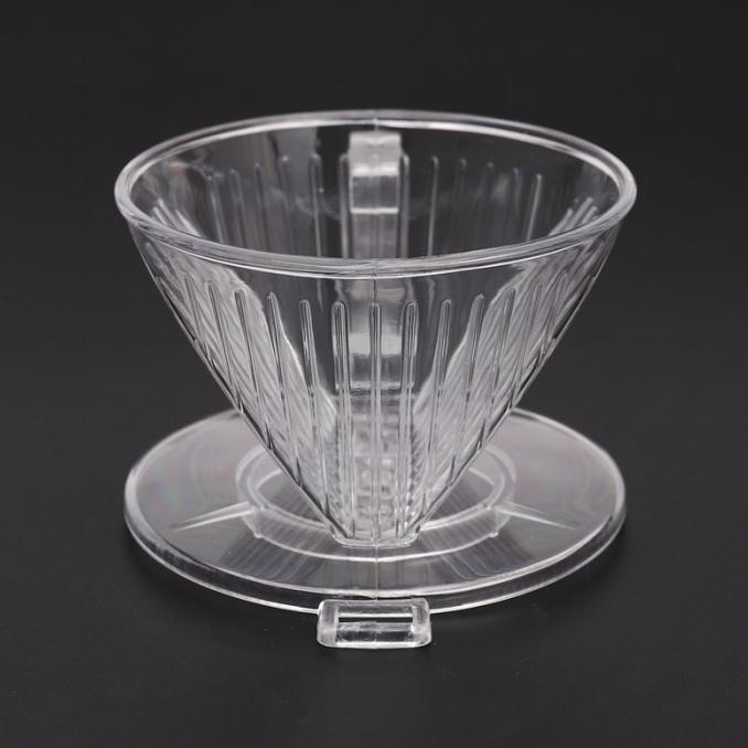 Ru Cangkir Saringan Kopi Bentuk Kerucut Bahan Plastik Bening Dapat