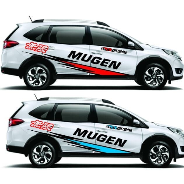 cutting sticker mobil mugen striping stiker mobil brv jazz brio crv hrv mobilio civic keren