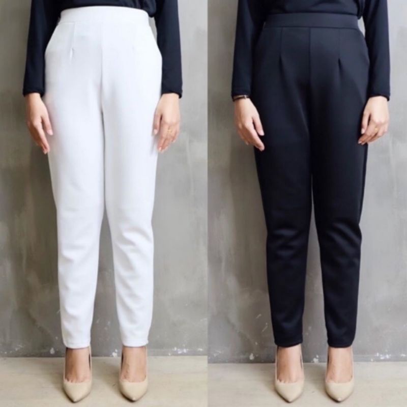 CELANA BASIC SCUBA / CELANA PANJANG PEREMPUAN / BAWAHAN PEREMPUAN / BASIC PANTS