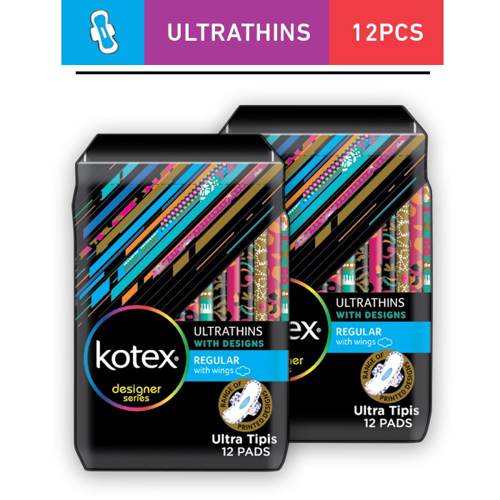 Kotex Pembalut Ultrathins Wings 2 x 12's